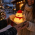 LED Ziemassvētku sniegavīra lampa, silikona, USB, 3 režīmi, piekarama, 9 × 6 cm
