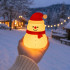 LED Ziemassvētku sniegavīra lampa, silikona, USB, 3 režīmi, piekarama, 9 × 6 cm