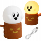 LED naktslampiņa – spociņš koka celmā, 2 gaismas režīmi, USB-C, 11 × 6 cm