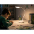 Balta LED galda lampa ar skārienvadību un USB-C