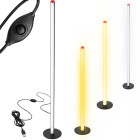 LED stāvlampa ar 3 gaismas krāsām un spilgtuma regulēšanu, melna, 100cm