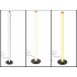 LED stāvlampa ar 3 gaismas krāsām un spilgtuma regulēšanu, melna, 100cm