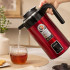 Elektriskā bezvadu tējkanna, termosa tipa, klusa, sarkana, 3,5 l, 1500 W