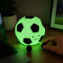LED naktslampiņa futbola bumbas formā, silikona, RGB, skārienvadāma, ar USB-C uzlādi un taimeri