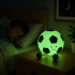 LED naktslampiņa futbola bumbas formā, silikona, RGB, skārienvadāma, ar USB-C uzlādi un taimeri