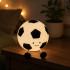 LED naktslampiņa futbola bumbas formā, silikona, RGB, skārienvadāma, ar USB-C uzlādi un taimeri