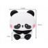 Silikona naktslampiņa bērniem, panda, LED RGB, skārienvadāma un uzlādējama, 10,5 × 10,5 × 10 cm