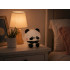 Silikona naktslampiņa bērniem, panda, LED RGB, skārienvadāma un uzlādējama, 10,5 × 10,5 × 10 cm