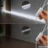 Pašlīmējoša LED lente ar slēdzi, auksti balta gaisma, USB 5 V, 3 m