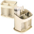 Galda piederumu žāvētājs un virtuves piederumu organizators ar notekpaplāti, bēšs, 17 × 17 × 12,5 cm