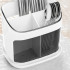 Galda piederumu žāvētājs un virtuves piederumu organizators, pelēks, 17 × 17 × 12,5 cm