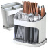 Galda piederumu žāvētājs un virtuves piederumu organizators, pelēks, 17 × 17 × 12,5 cm