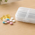 Zāļu un tablešu organizators ar 7 nodalījumiem, ceļojumu futrālis, 11cm x 7cm x 3,5cm