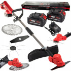 Akumulatora zāles trimmeris OPEX TOOLS ar 2 akumulatoriem un 3 griezējelementiem, 1200 W, 21 V, 105–140 cm, OPX28025