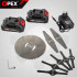 Akumulatora zāles trimmeris ar vadriteņiem, 2 akumulatoriem OPEX TOOLS OPX28025, 88–124 cm