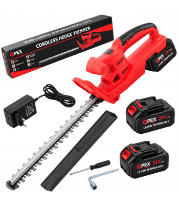 OPEX Tools akumulatora dzīvžoga šķēres ar 2 akumulatoriem, 51 cm