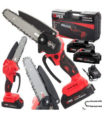 Akumulatora ķēdes zāģis OPEX TOOLS, 2 akumulatori, 21V, 6″, OPX28026