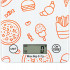 Elektroniskie virtuves svari ar stikla virsmu, skārienvadību, TARA funkciju un LCD displeju, 5 kg, 1 g, 15 × 21,5 cm