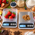 Elektroniskie virtuves svari ar bļodu, balti, ar tarēšanas funkciju, 5kg, 1g
