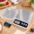 Elektroniskie virtuves svari ar bļodu, balti, ar tarēšanas funkciju, 5kg, 1g