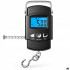 Digitālie piekaramie bagāžas un makšķerēšanas svari ar mērlenti, LCD, TARE un LOCK funkcijām, 50 kg, 5/10 g, 100 cm