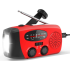 Avārijas radio ar lukturīti, dinamo, saules paneli, akumulatoru un USB uzlādi