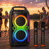 Pārnēsājams bezvadu skaļrunis ar Bluetooth, FM radio un karaoke funkciju, 55 × 26 × 25 cm