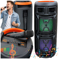 Bezvadu Bluetooth karaoke skaļrunis ar FM radio, USB un AUX, ABS-8208, 60 cm