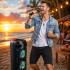 Bezvadu Bluetooth karaoke skaļrunis ar FM radio, USB un AUX, ABS-8208, 60 cm