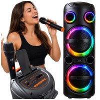 Liels bezvadu Bluetooth karaoke skaļrunis ar USB, FM radio un AUX, BT-8813