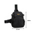Vīriešu jostas soma pār plecu (crossbody) ar vairākām kabatām, melna