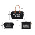Māmiņu soma Mommy Bag ar kosmētikas maciņu un organizatoru, 3 vienā, melna, 57 × 23 × 34 cm