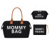 Māmiņu soma Mommy Bag ar kosmētikas maciņu un organizatoru, 3 vienā, melna, 57 × 23 × 34 cm