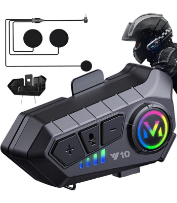 Motocikla Bluetooth interkoms ar balss asistentu Y10