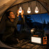 Saules kempinga lampa-lukturis ar LED, FM radio, Bluetooth un 3 spuldzēm, BLT