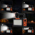 Saules kempinga lampa-lukturis ar LED, FM radio, Bluetooth un 3 spuldzēm, BLT