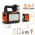 Saules kempinga lampa-lukturis ar LED, FM radio, Bluetooth un 3 spuldzēm, BLT