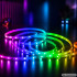 RGB LED lente ar tālvadības pulti, lietotni, Music Sync un barošanas bloku, 10 m, 12 V, 2835RGB