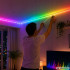 RGB LED lente ar tālvadības pulti, lietotni, Music Sync un barošanas bloku, 10 m, 12 V, 2835RGB