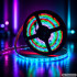 RGB LED lente ar tālvadības pulti, lietotni, Music Sync un barošanas bloku, 10 m, 12 V, 2835RGB