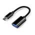 USB-C–USB-A 3.0 OTG adapteris ar pītu kabeli, 11 cm
