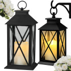Dekoratīva LED laterna ar elektrisko sveci, 12386_CZ, 28cm x 14cm x 14cm
