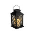 Dekoratīva LED laterna ar elektrisko sveci un saules paneli, melna, 28cm x 14cm x 14cm