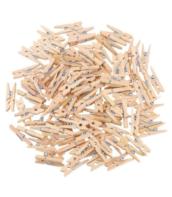 Dekoratīvie koka mini knaģi, 100 gab., 2,5 cm