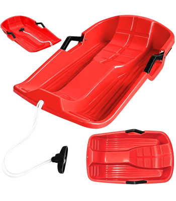 Plastmasas ragaviņas ar atzveltni, bremzēm un rokturiem, 64 × 40 × 13,5 cm