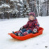 Plastmasas ragaviņas ar atzveltni, bremzēm un rokturiem, 64 × 40 × 13,5 cm