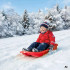 Plastmasas ragaviņas ar atzveltni, bremzēm un rokturiem, 64 × 40 × 13,5 cm