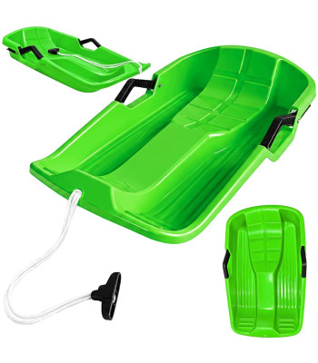 Plastmasas sniega ragaviņas ar bremzēm un vilkšanas auklu, 64 × 40 × 13,5 cm