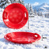 Plastmasas sniega šļūkšanas disks ar rokturiem, sarkans, 62 cm