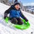 Plastmasas sniega disks ar rokturiem, zaļš, 62 cm